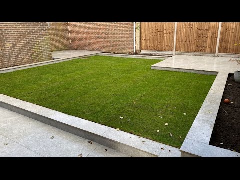 Porcelain Paving and New Lawn - St Albans Garden Design Project